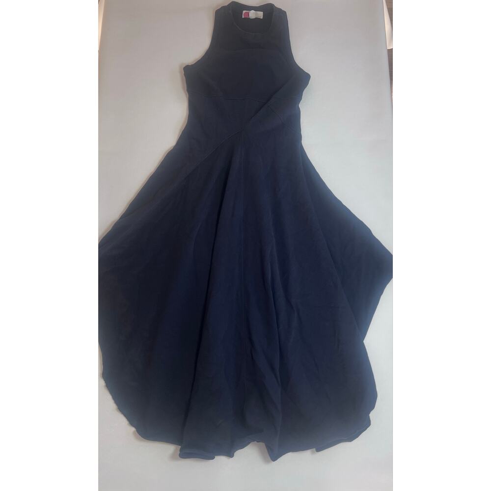 Free People FP Beach Dress Womens M Black Maxi Racerback Cotton Made USA Boho - Picture 2 of 12